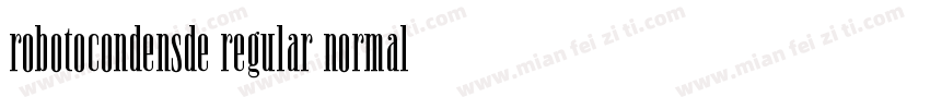 robotocondensde regular normal字体转换